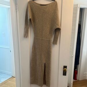NWT Soft Brown Banana Republic sweater Dress XXS
